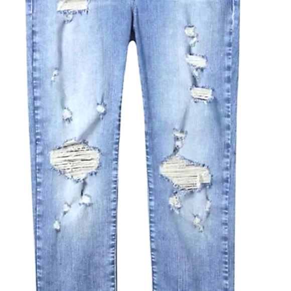 ❤️NWT VINTAGE TORRID JEANS - BOMBSHELL STRAIGHT STRETCH HIGH RISE DISTRESSED - Picture 10 of 12